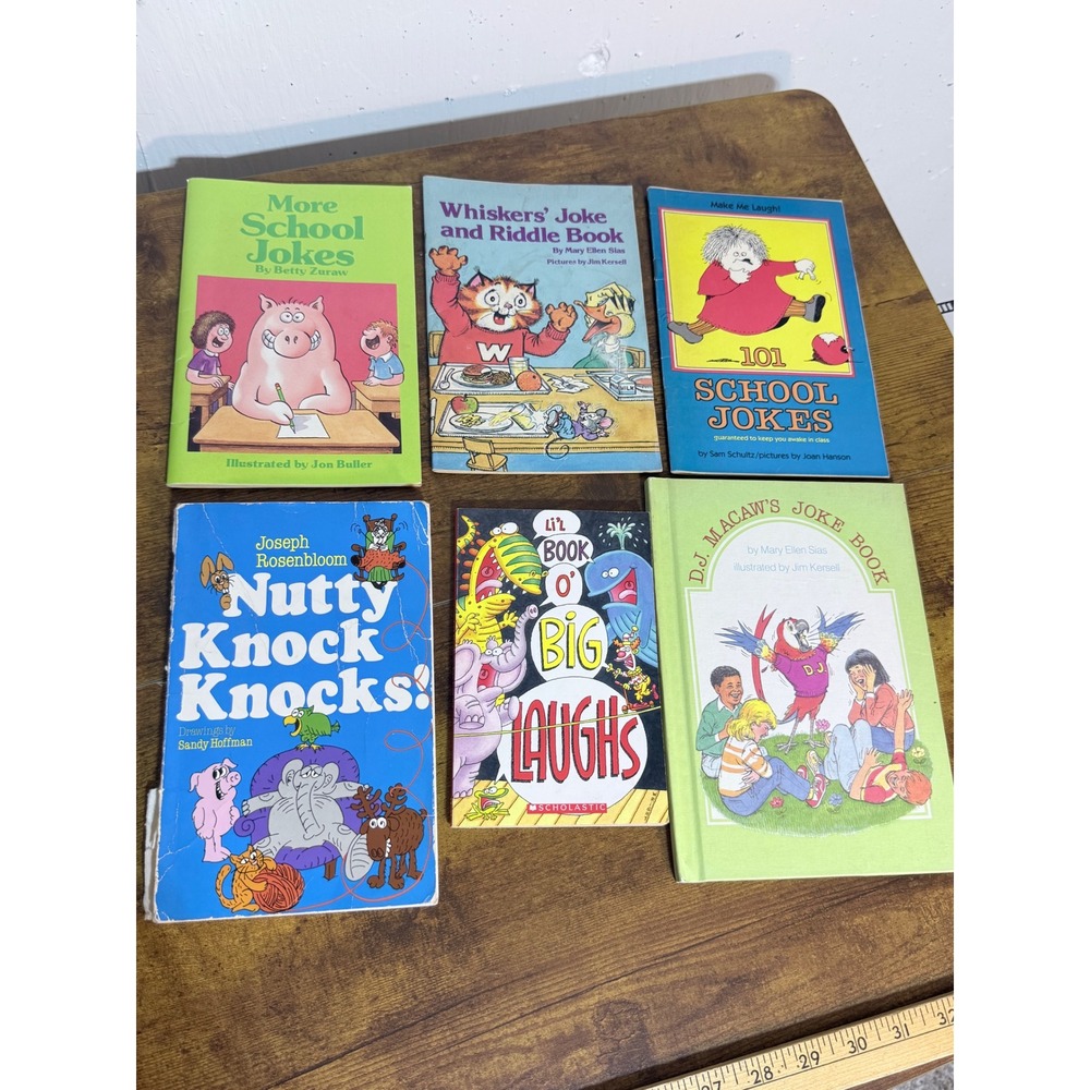 Weekly Reader Joke Books Lot 6 Vintage Kids Mixed Paperbacks 80s Retro Humor Y2K